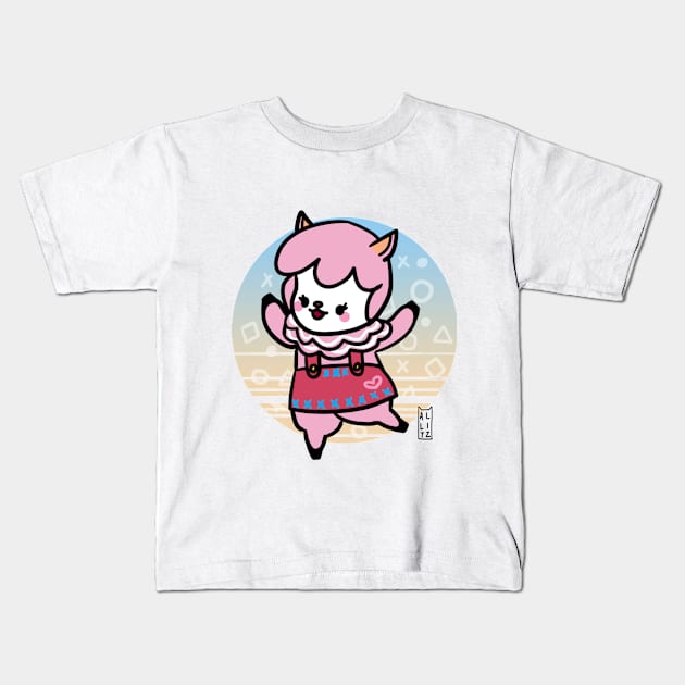 Llama Reese [ACNL] Kids T-Shirt by allitz